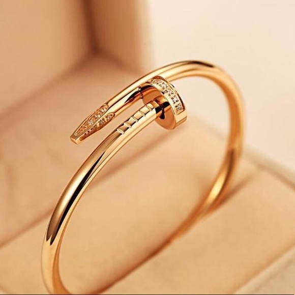 Woman’s Formal Diamond Nail Cuff Bracelet Bangle - Picture 6 of 8